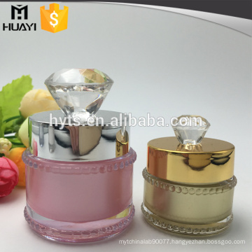 5g 10g cosmetic acrylic cream jar with diamond cap